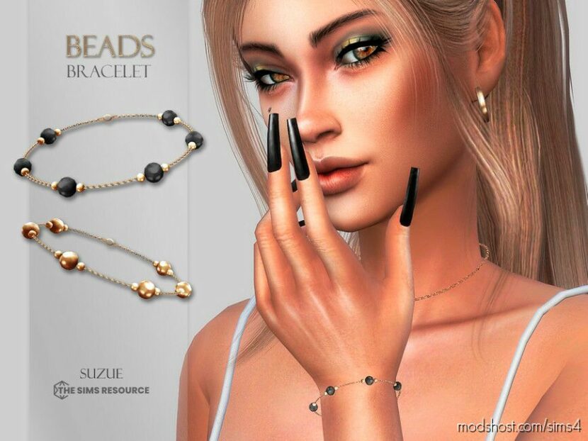 Sims 4 Female Accessory Mod: Beads Bracelet (Featured)