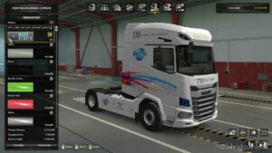 ETS2 Mod: skin for cabin DAF XG+ and trailer company TM global transport (Image #2)