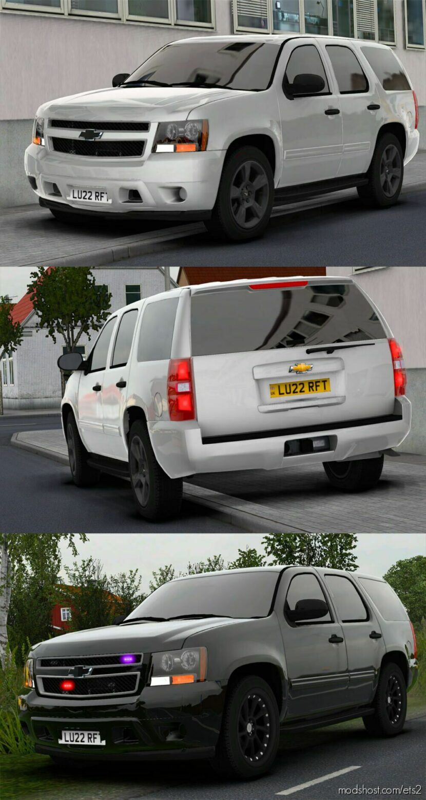 ETS2 Chevrolet Car Mod: Tahoe 2007 V3.4 1.47 (Featured)