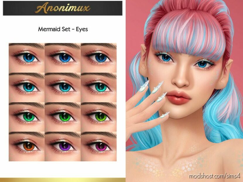 Sims 4 Eye Mod: Mermaid Set (Featured)