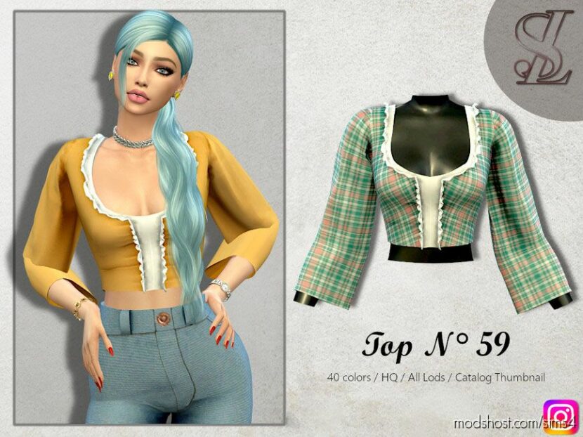 Sims 4 Female Clothes Mod: SL Top #59 (Featured)