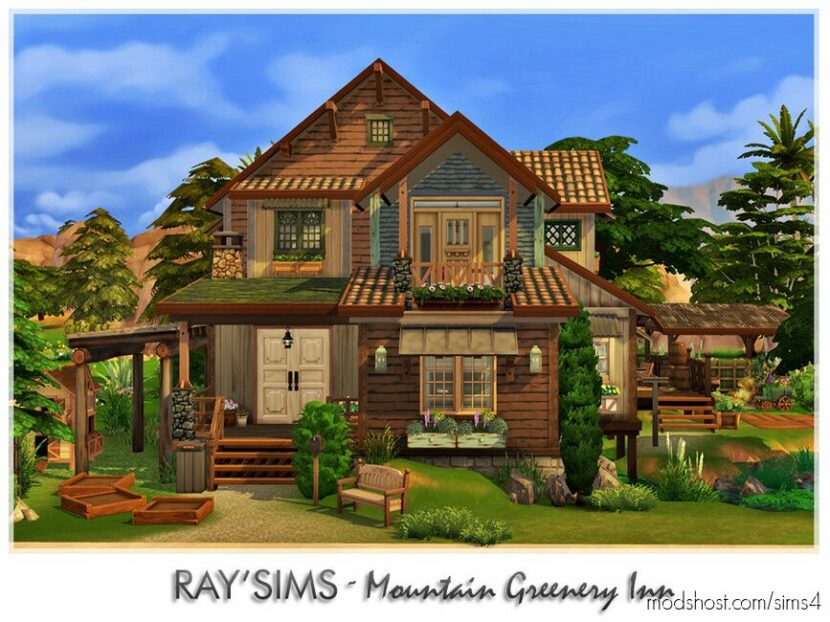 Sims 4 House Mod: Mountain Greenery Inn No CC (Featured)