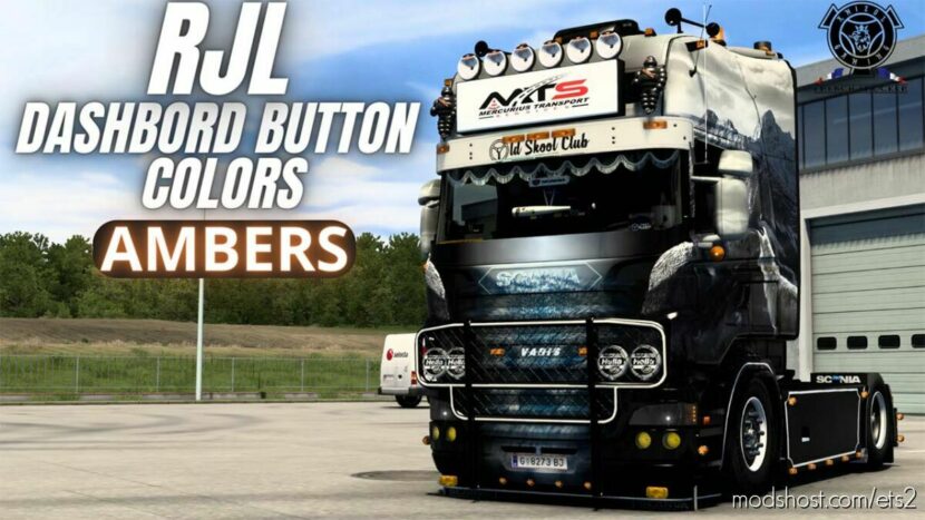 ETS2 Interior Mod: Amber Dashboard Button 1.46 (Featured)