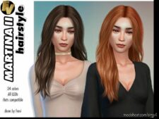 Sims 4 Female Mod: Martina Hairstyle V2 (Featured)