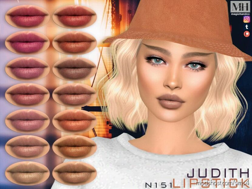 Sims 4 Female Makeup Mod: Judith Lipstick N151 (Featured)