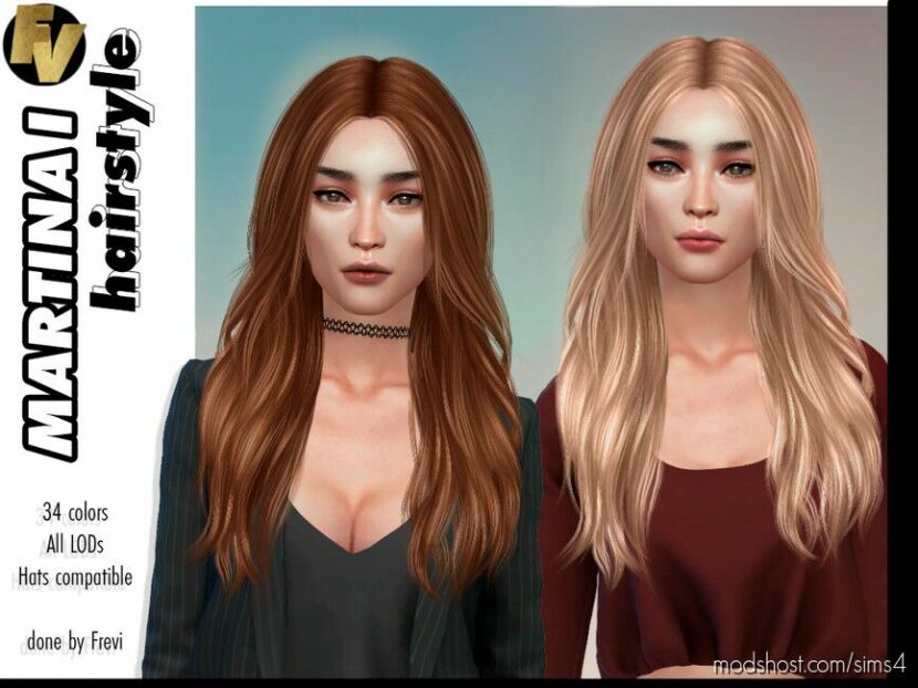 Sims 4 Female Mod: Martina Hairstyle (Featured)