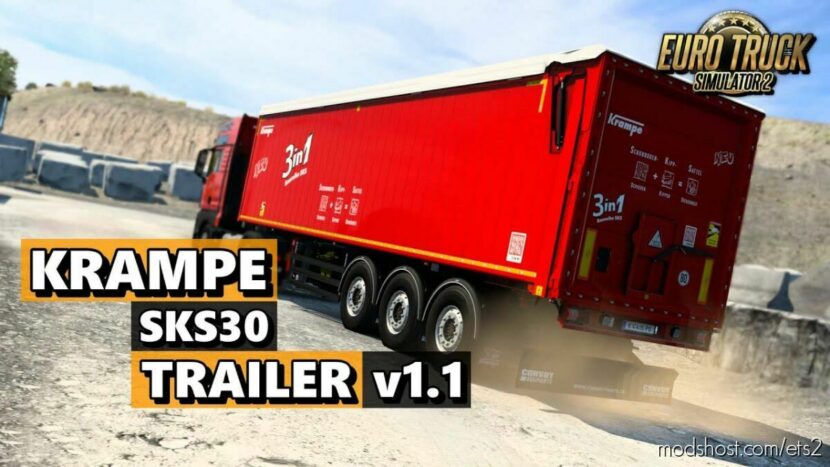 ETS2 Mod: Krampe SKS30 Trailer v1.1 1.47 (Featured)