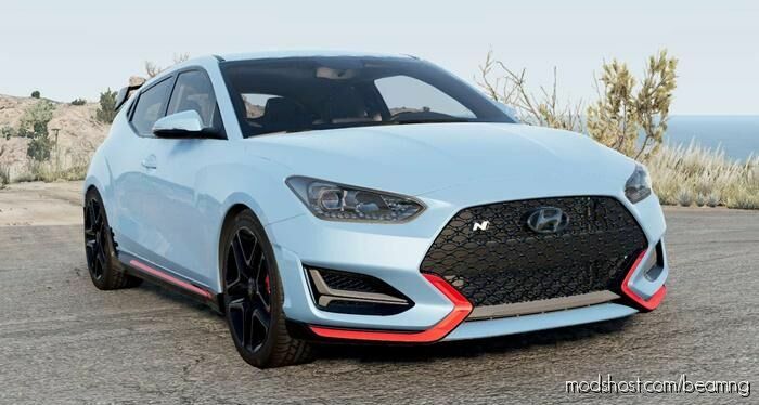 BeamNG Hyundai Car Mod: Veloster N Regent ST Blue (Featured)