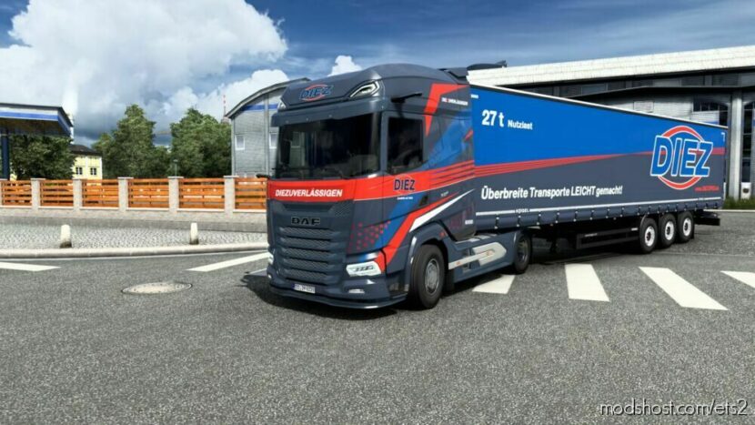 ETS2 DAF Mod: Combo Skin Spedition Diez (Featured)