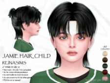 Sims 4 Mod: Jamie Child Hair (Featured)