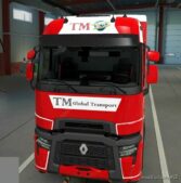 ETS2 Mod: skin RENAULT T TM global transport by maury79 1.46 (Image #3)