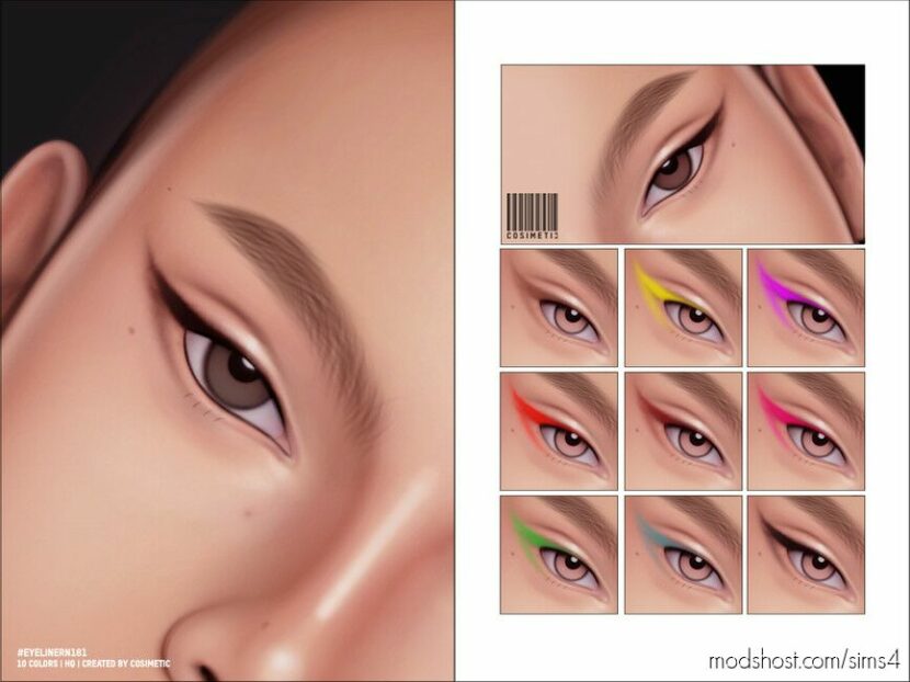 Sims 4 Eyeliner Makeup Mod: N181 (Featured)