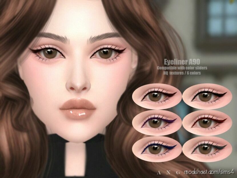 Sims 4 Eyeliner Makeup Mod: A90 (Featured)