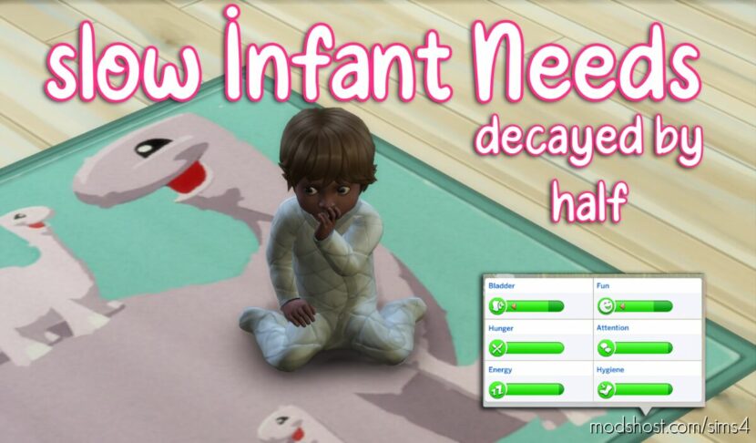 Sims 4 Mod: Slow Infant Needs (Featured)