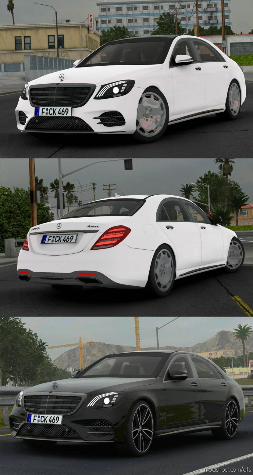 ATS Mercedes-Benz Car Mod: W222 S-Class S-400D V4.5 1.47 (Featured)