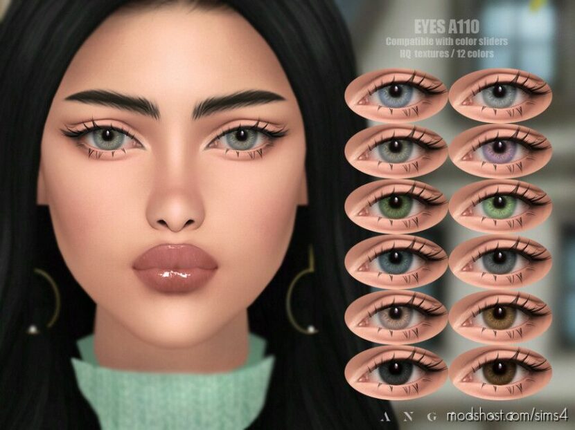 Sims 4 Female Mod: EYES A110 (Featured)