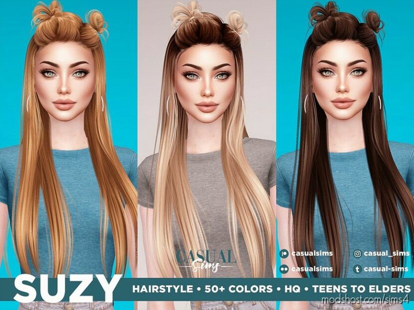 Sims 4 Female Mod: Suzy Hairstyle (Featured)