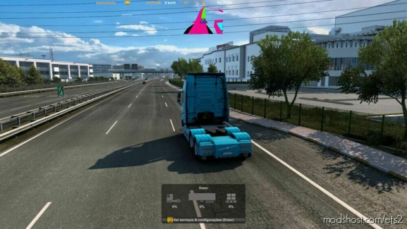 ETS2 Mod: GPS ON TOP Of The Screen ETS2 1.40-1.47 (Featured)