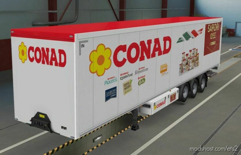 ETS2 Mod: skin trailer CONAD by maury79 1.46 (Featured)