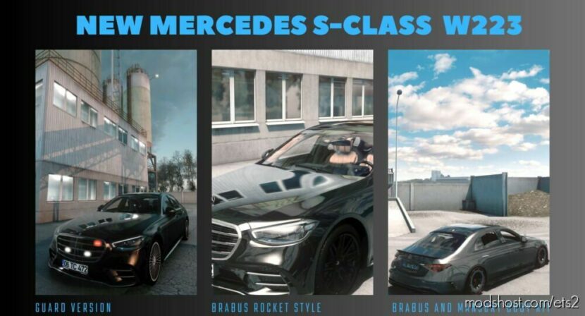 ETS2 Mercedes-Benz Car Mod: NEW Mercedes S-Class 2022 Full Body KIT Mega Pack (Featured)