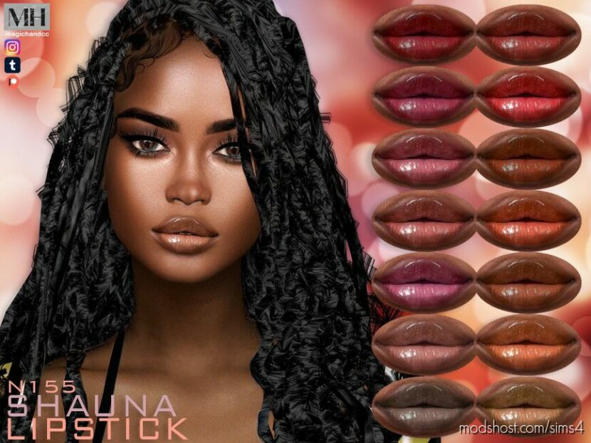 Sims 4 Female Makeup Mod: Shauna Lipstick N155 (Featured)