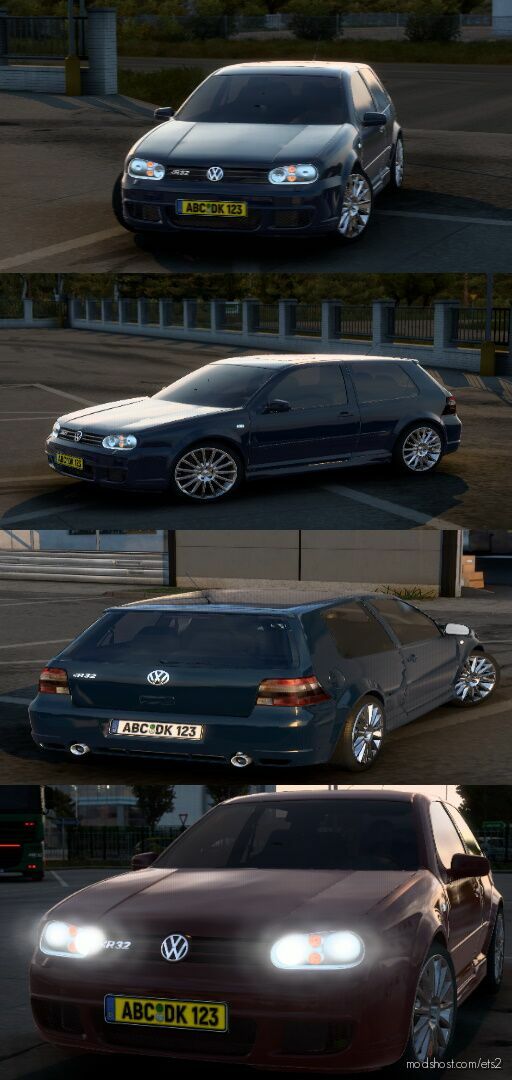 ETS2 Volkswagen Car Mod: Golf R 32 2004 1.47 (Featured)