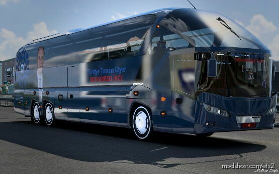 ETS2 Neoplan Bus Mod: Starliner Muharrem İNCE Skin (Featured)