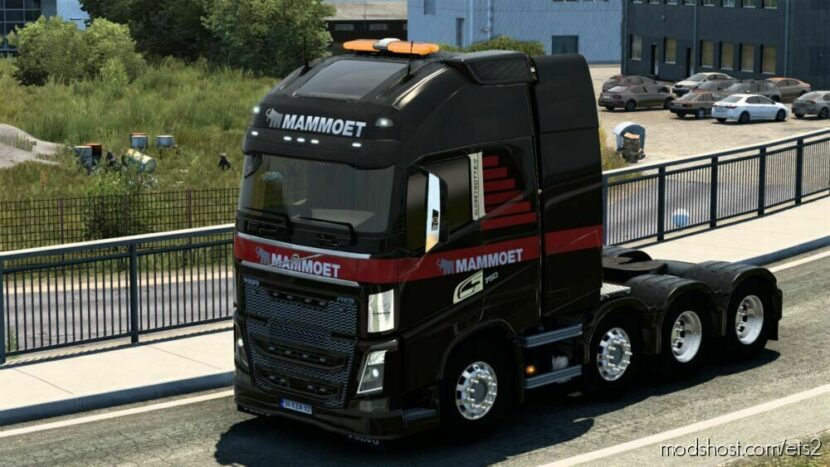 ETS2 Volvo Mod: Skin Volvo FH 2012 Mammoet By Rodonitcho Mods 1.40-1.47 (Featured)