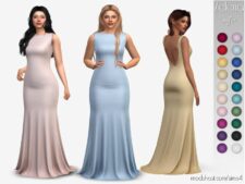 Sims 4 Teen Clothes Mod: Zelena Gown (Featured)