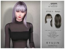 Sims 4 Female Mod: Ryujin Hairstyle V3 (Featured)