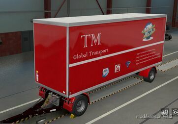 ETS2 Mod: skin trailer TANDEM red TM Global Transport by maury79 1.46 (Featured)