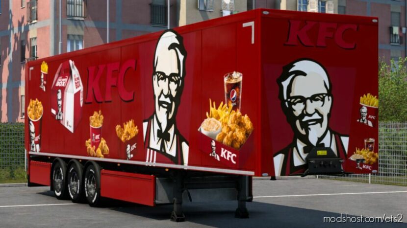 ETS2 Mod: KFC Trailers Skin (Featured)