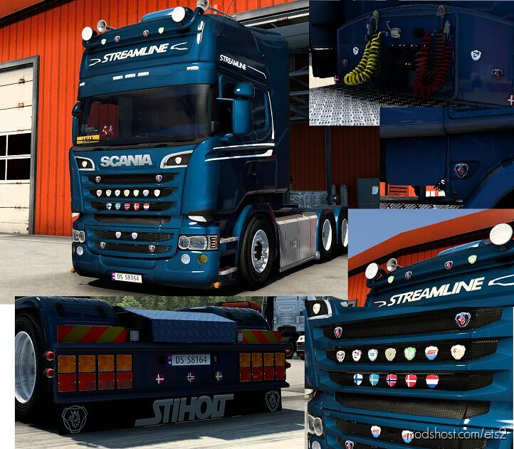 ETS2 Scania Part Mod: RJL, R4, T, T4 Badges Add-On 1.47 (Featured)