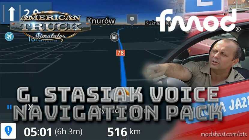 ATS Navigation Sound Mod: G.stasiak Voice Navigation Pack V2.0 (Featured)