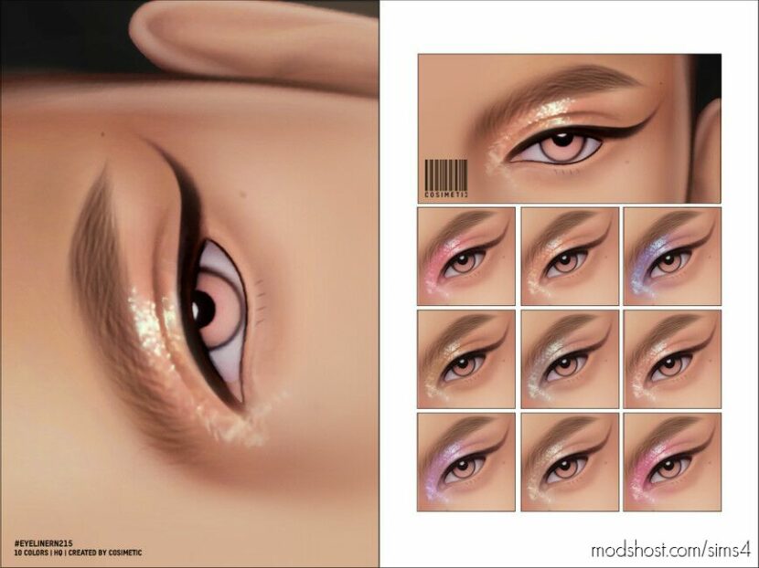 Sims 4 Female Makeup Mod: Eyeliner N215 (Featured)