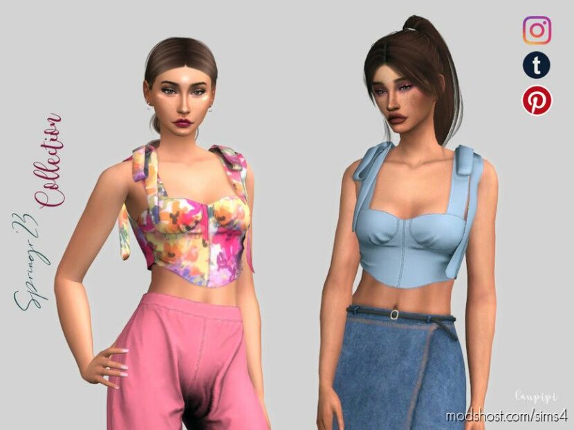 Sims 4 Everyday Clothes Mod: Corset Top - TP472 (Featured)