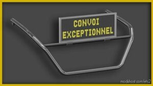 ETS2 Scania Part Mod: Convoi Exceptionnel Blink LED Sign Scania NG (Featured)