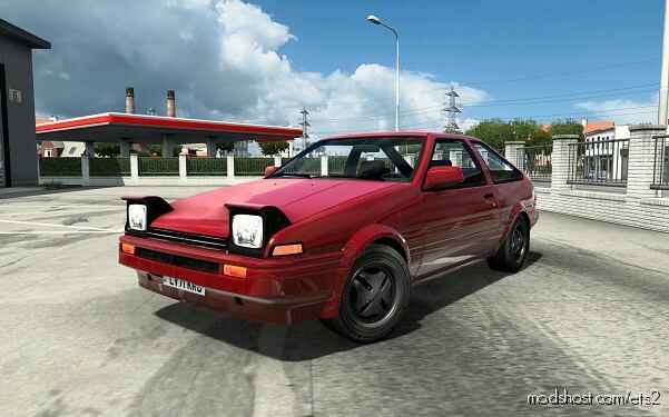 ETS2 Toyota Car Mod: Sprinter Trueno AE86 V2.4 1.47 (Featured)