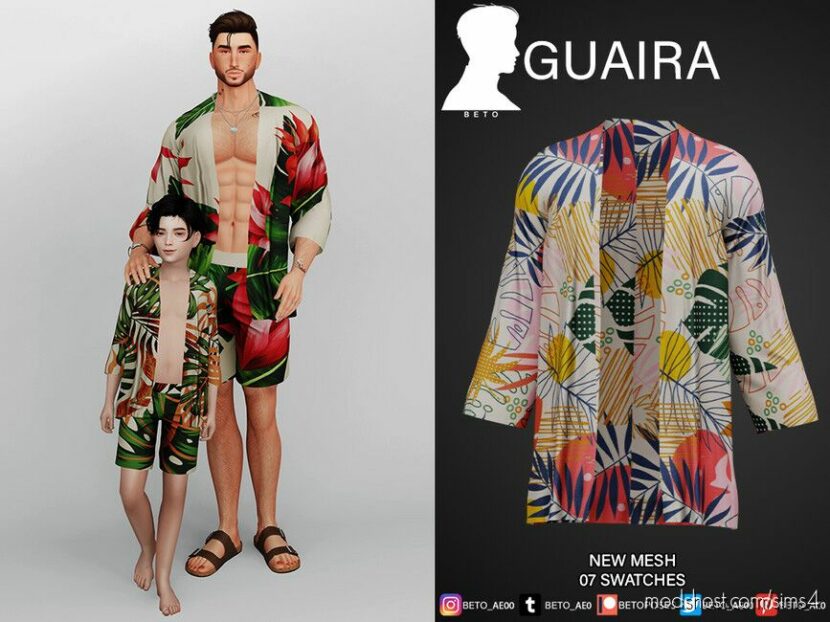 Sims 4 Adult Clothes Mod: Guaira SET (Top+Shorts) (Featured)