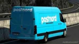 ETS2 Mercedes-Benz Mod: Skin Postnord Mercedes-Benz Sprinter 2019 By Rodonitcho Mods 1.47 (Image #2)