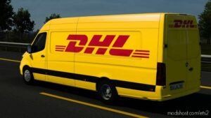 ETS2 Mercedes-Benz Mod: Skin DHL Mercedes-Benz Sprinter 2019 By Rodonitcho Mods 1.47 (Image #2)