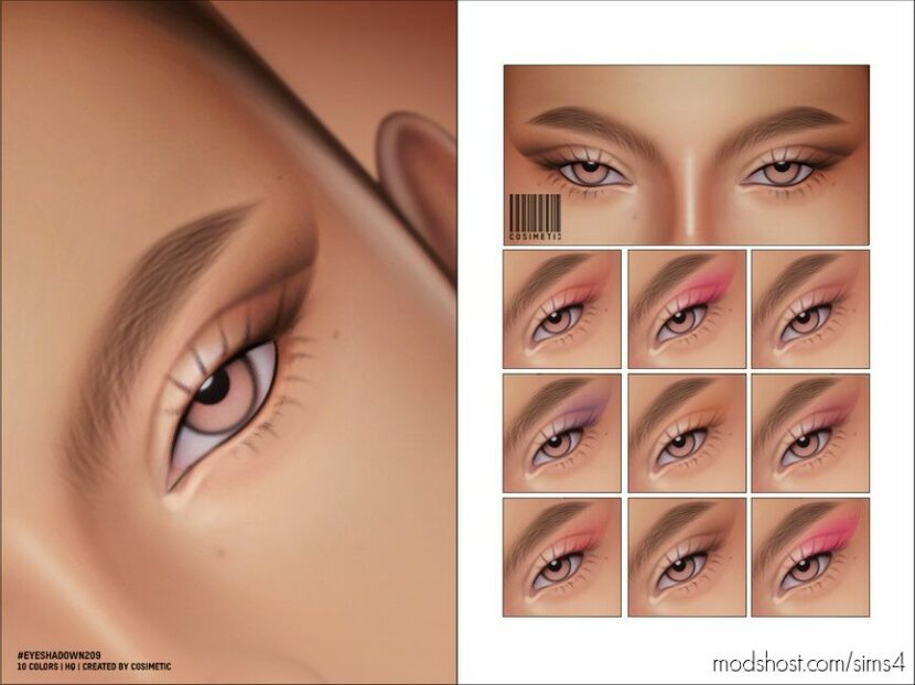 Sims 4 Female Makeup Mod: Fox Eyes Eyeshadow N209 (Featured)