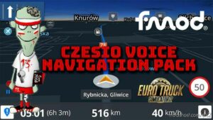 ETS2 Navigation Sound Mod: Czesio Voice Navigation Pack V2.1 (Featured)