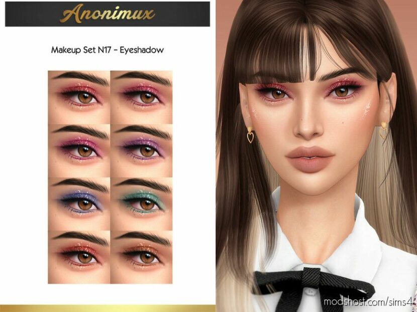 Sims 4 Female Mod: Eyeshadow Makeup Set N17 (Featured)