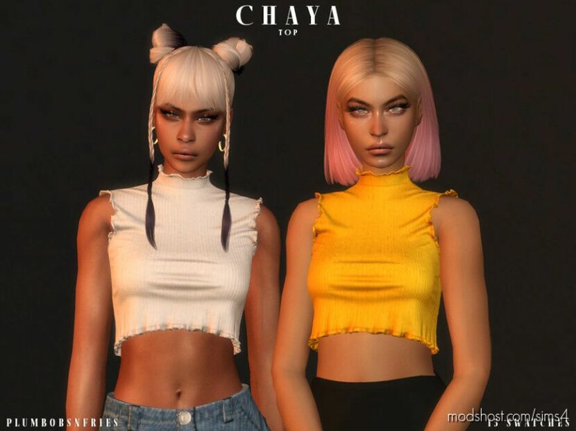 Sims 4 Female Clothes Mod: CHAYA Top (Featured)