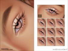 Sims 4 Eyeliner Makeup Mod: Maxis Match 2D Eyelashes N29 (Featured)