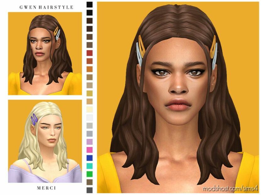 Sims 4 Female Mod: Gwen Hairstyle (Featured)