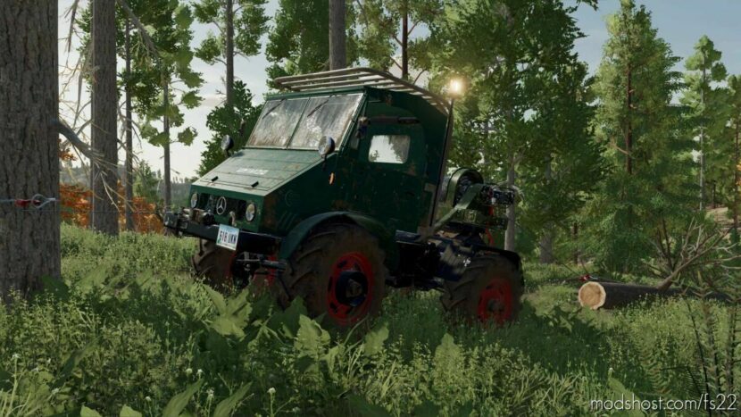 FS22 Mercedes-Benz Mod: Unimog U406/411 Forestry (Featured)