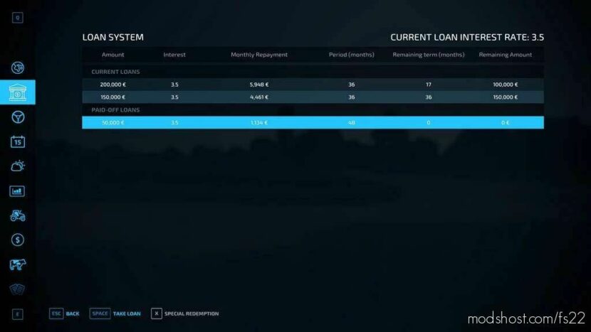 FS22 Realistic Mod: Enhanced Loan System (Featured)