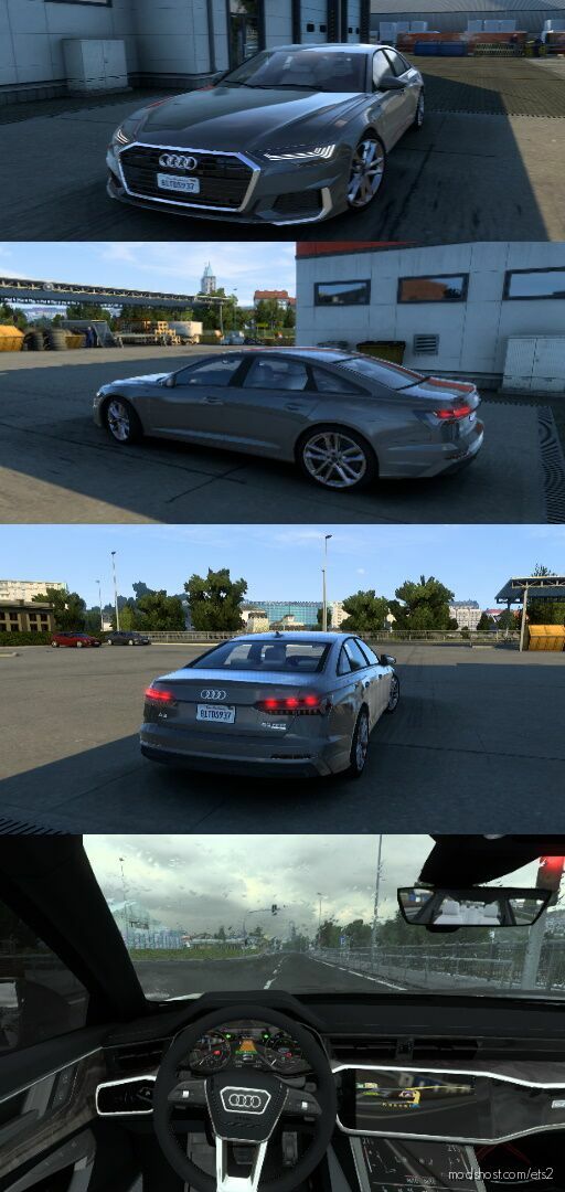 ETS2 Audi Car Mod: A6 2020 Update 1.47 (Featured)